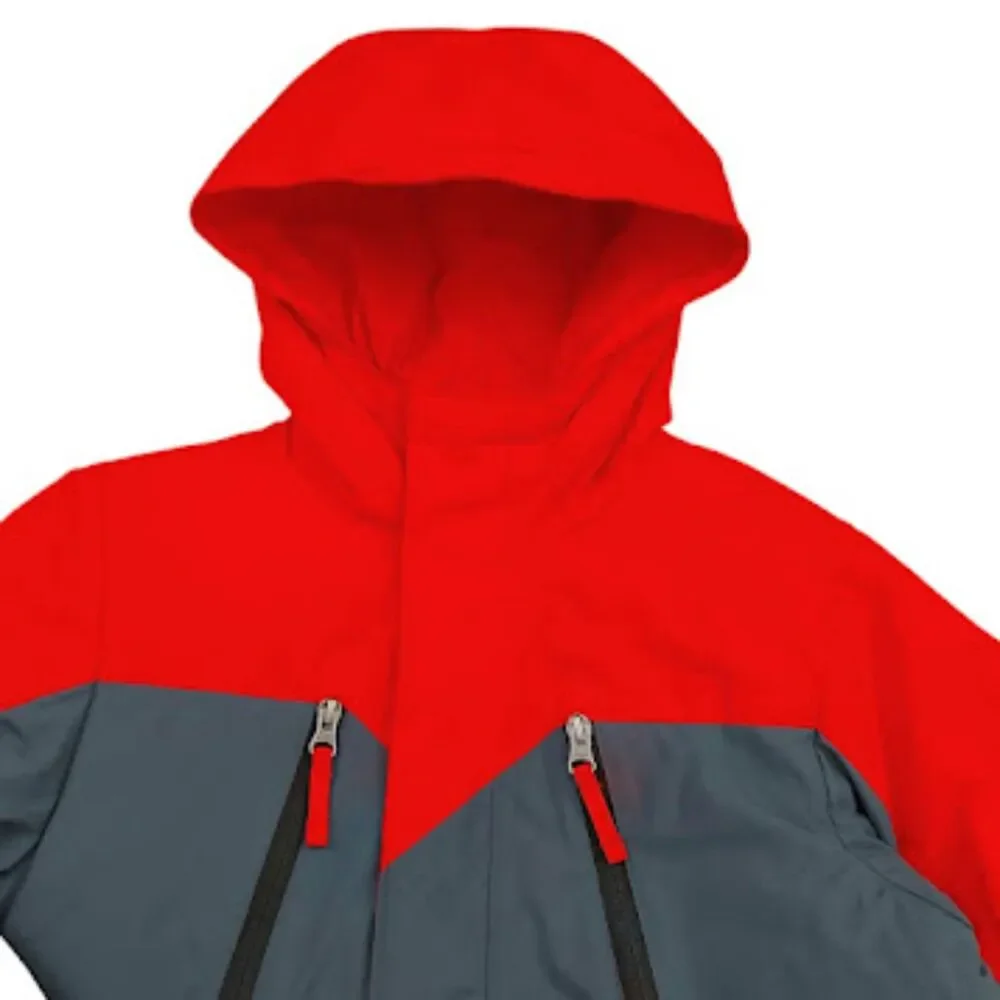 Columbia Kids Jacket 8 Red Gray Insulated Water Resistant Omni-Shield Winter
